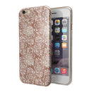 Brown and White Fractal Pattern iPhone 6/6s or 6/6s Plus 2-Piece Hybrid INK-Fuzed Case