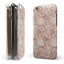 Brown and White Fractal Pattern iPhone 6/6s or 6/6s Plus 2-Piece Hybrid INK-Fuzed Case