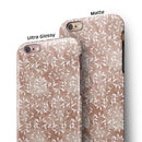 Brown and White Fractal Pattern iPhone 6/6s or 6/6s Plus 2-Piece Hybrid INK-Fuzed Case