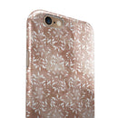 Brown and White Fractal Pattern iPhone 6/6s or 6/6s Plus 2-Piece Hybrid INK-Fuzed Case