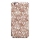 Brown and White Fractal Pattern iPhone 6/6s or 6/6s Plus 2-Piece Hybrid INK-Fuzed Case