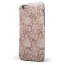Brown and White Fractal Pattern iPhone 6/6s or 6/6s Plus 2-Piece Hybrid INK-Fuzed Case