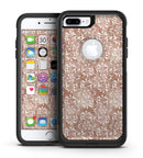 Brown and White Fractal Pattern - iPhone 7 or 7 Plus Commuter Case Skin Kit