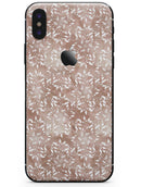 Brown and White Fractal Pattern - iPhone X Skin-Kit