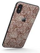 Brown and White Fractal Pattern - iPhone X Skin-Kit