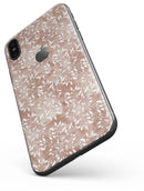 Brown and White Fractal Pattern - iPhone X Skin-Kit
