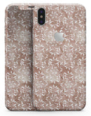 Brown and White Fractal Pattern - iPhone X Skin-Kit