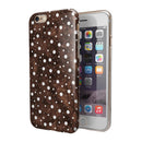 Brown and White Watercolor Polka Dots iPhone 6/6s or 6/6s Plus 2-Piece Hybrid INK-Fuzed Case
