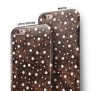 Brown and White Watercolor Polka Dots iPhone 6/6s or 6/6s Plus 2-Piece Hybrid INK-Fuzed Case