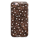 Brown and White Watercolor Polka Dots iPhone 6/6s or 6/6s Plus 2-Piece Hybrid INK-Fuzed Case