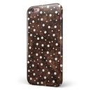 Brown and White Watercolor Polka Dots iPhone 6/6s or 6/6s Plus 2-Piece Hybrid INK-Fuzed Case