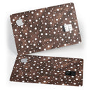 Brown and White Watercolor Polka Dots - Premium Protective Decal Skin-Kit for the Apple Credit Card