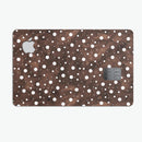 Brown and White Watercolor Polka Dots - Premium Protective Decal Skin-Kit for the Apple Credit Card