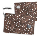 Brown and White Watercolor Polka Dots - Premium Protective Decal Skin-Kit for the Apple Credit Card