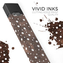 Brown and White Watercolor Polka Dots - Premium Decal Protective Skin-Wrap Sticker compatible with the Juul Labs vaping device