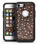 Brown and White Watercolor Polka Dots - iPhone 7 or 8 OtterBox Case & Skin Kits