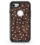 Brown and White Watercolor Polka Dots - iPhone 7 or 8 OtterBox Case & Skin Kits