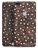 Brown and White Watercolor Polka Dots - Skin-kit for the iPhone 8 or 8 Plus