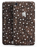Brown and White Watercolor Polka Dots - Skin-kit for the iPhone 8 or 8 Plus