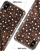 Brown and White Watercolor Polka Dots - iPhone X Clipit Case