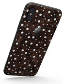 Brown and White Watercolor Polka Dots - iPhone X Skin-Kit
