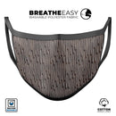 Brown and White Watercolor Squiggles - Made in USA Mouth Cover Unisex Anti-Dust Cotton Blend Reusable & Washable Face Mask with Adjustable Sizing for Adult or Child