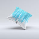 Brushed Vivid Blue White Background ink-Fuzed Decorative Throw Pillow