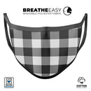 Buffalo Check Lumberjack Plaid - Made in USA Mouth Cover Unisex Anti-Dust Cotton Blend Reusable & Washable Face Mask with Adjustable Sizing for Adult or Child