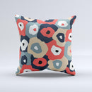 Bulky Colorful Flowers ink-Fuzed Decorative Throw Pillow