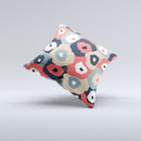 Bulky Colorful Flowers ink-Fuzed Decorative Throw Pillow