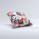 Bulky Colorful Flowers ink-Fuzed Decorative Throw Pillow