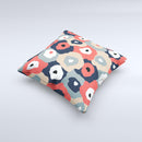 Bulky Colorful Flowers ink-Fuzed Decorative Throw Pillow