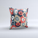 Bulky Colorful Flowers ink-Fuzed Decorative Throw Pillow