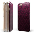Burgandy Falling Micro Hearts iPhone 6/6s or 6/6s Plus 2-Piece Hybrid INK-Fuzed Case
