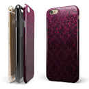 Burgandy Falling Micro Hearts iPhone 6/6s or 6/6s Plus 2-Piece Hybrid INK-Fuzed Case