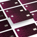 Burgandy Falling Micro Hearts - Premium Protective Decal Skin-Kit for the Apple Credit Card
