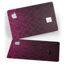 Burgandy Falling Micro Hearts - Premium Protective Decal Skin-Kit for the Apple Credit Card