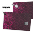 Burgandy Falling Micro Hearts - Premium Protective Decal Skin-Kit for the Apple Credit Card