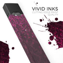 Burgandy Falling Micro Hearts - Premium Decal Protective Skin-Wrap Sticker compatible with the Juul Labs vaping device