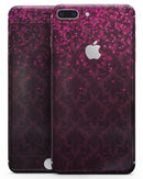 Burgandy Falling Micro Hearts - Skin-kit for the iPhone 8 or 8 Plus
