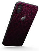 Burgandy Falling Micro Hearts - iPhone X Skin-Kit