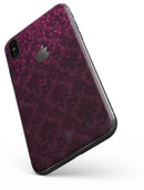 Burgandy Falling Micro Hearts - iPhone X Skin-Kit