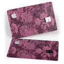 Burgundy Floral Velvet - Premium Protective Decal Skin-Kit for the Apple Credit Card