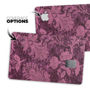 Burgundy Floral Velvet - Premium Protective Decal Skin-Kit for the Apple Credit Card