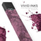 Burgundy Floral Velvet - Premium Decal Protective Skin-Wrap Sticker compatible with the Juul Labs vaping device