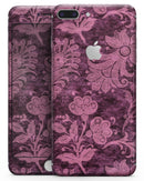 Burgundy Floral Velvet - Skin-kit for the iPhone 8 or 8 Plus