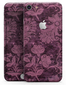 Burgundy Floral Velvet - Skin-kit for the iPhone 8 or 8 Plus