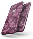 Burgundy Floral Velvet - Skin-kit for the iPhone 8 or 8 Plus