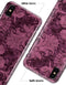 Burgundy Floral Velvet - iPhone X Clipit Case