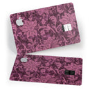 Burgundy Floral Velvet v2 - Premium Protective Decal Skin-Kit for the Apple Credit Card